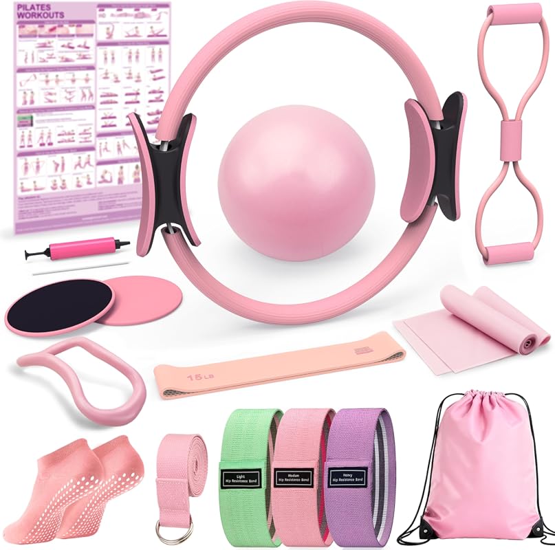 Pilates Ring and Ball Set for Home Workouts